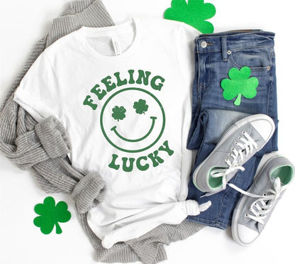 Shamrock Smile Feeling Lucky Graphic Tee