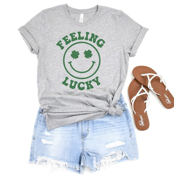 Shamrock Smile Feeling Lucky Graphic Tee