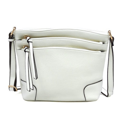 Fashion Multi Zip Pocket Crossbody Bag