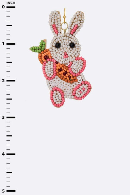 Beaded Bunny Rabbit Iconic Earrings