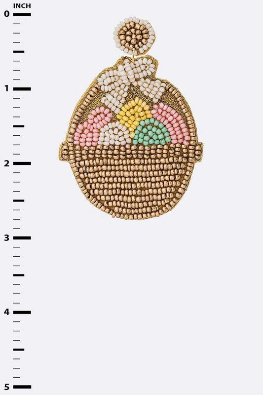 Beaded Easter Egg Iconic Earrings