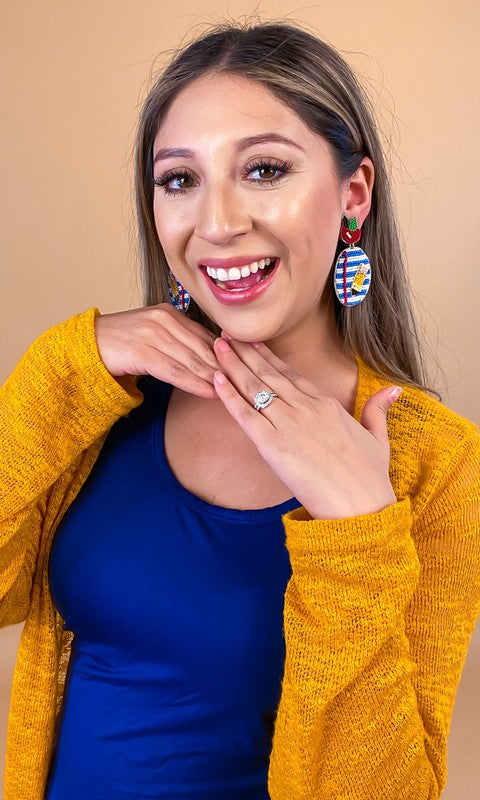 Beaded Teacher Notebook Earrings