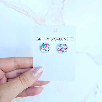 Sophie Studs - Blue Violet Confetti