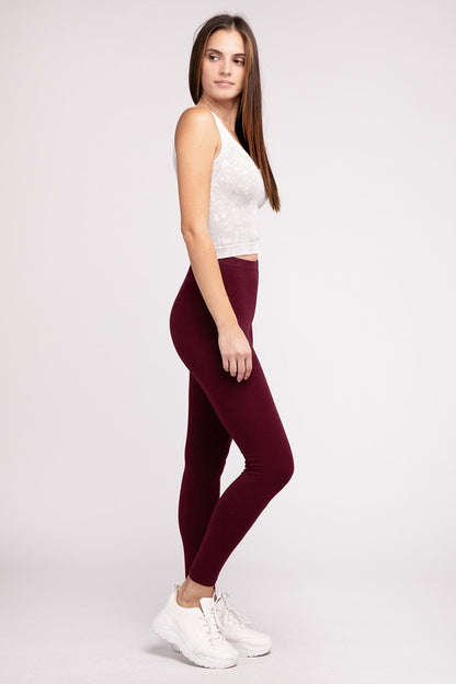 Premium Cotton Full-Length Leggings